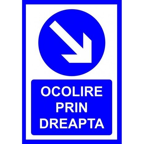 Placuta pentru ocolire prin dreapta