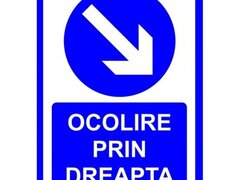 Placuta pentru ocolire prin dreapta