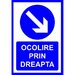 Placuta pentru ocolire prin dreapta